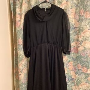Vintage 80s Black Dress